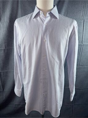 2942-Tattersall Men's Light Blue Long-Sleeve Dress Shirt